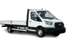 Van Hire Manchester Airport - White Ford Transit Dropside Van - Van hire Manchester airport